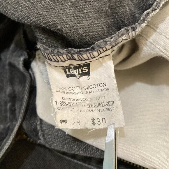 Vintage Levi’s 619 Black Jeans Mens Size 34x30 Orange Tab Faded Made In Canada - Picture 4 of 12